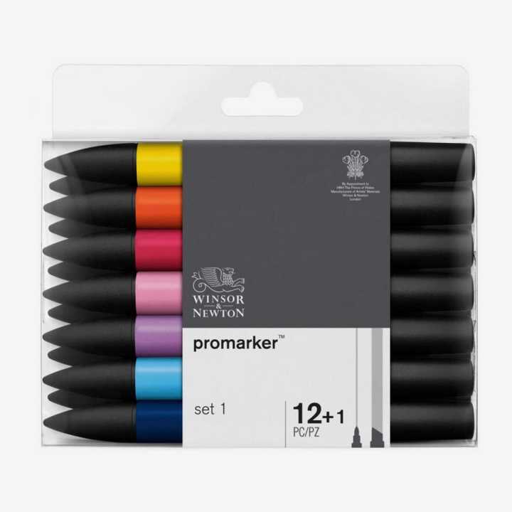 Winsor & Newton Promarker - Twin Tip - Alcohol Based - Set Of 12