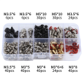 280PCS Computer Screw Standoffs Accessories M3.5 M5 DIY Motherboard Mount Screw PC Case Fan Screws Hard Drive Red Washers. 