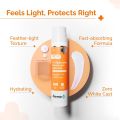 The Derma Co 1% Hyaluronic Sunscreen Aqua Ultra Light Gel with SPF 50 PA++++ UV A, UV B & Blue Light Protection 50g. 