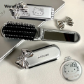 Wenefang 1 piece of Hello Kitty Sanrio Folding Hair Comb, Hair Style 2025 New and Mirror Cinnamoroll Anime Portable Travel Comb Tool. 