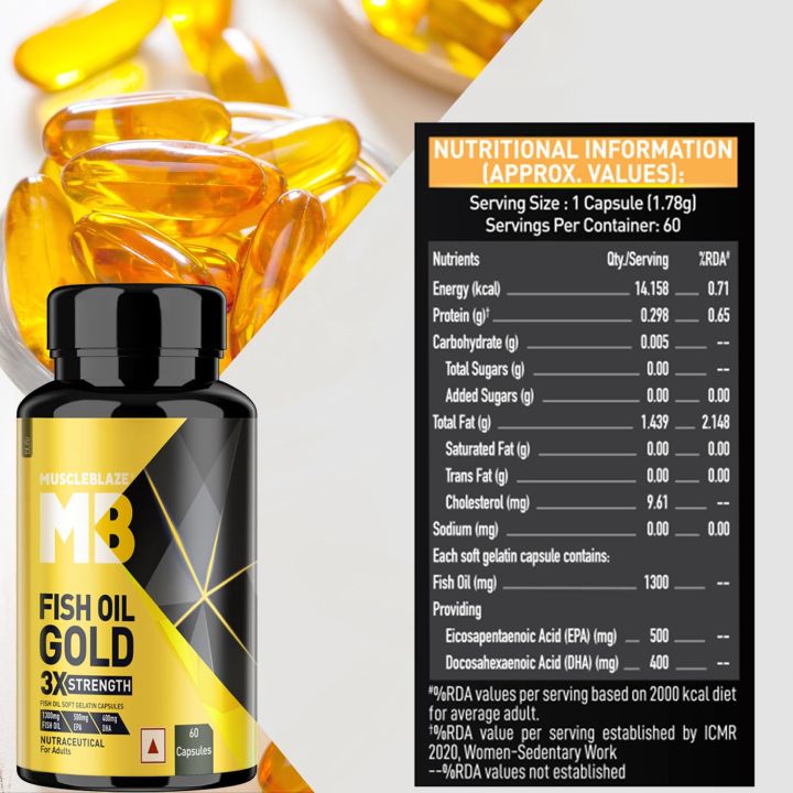 MuscleBlaze%20Omega%203%20Fish%20Oil%20Gold%201300mg%2060%20Capsules%20with%203x%20Triple%20Strength%20Formula%20500mg%20EPA%20&%20400mg%20DHA%20-%20Image%202