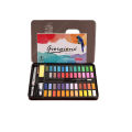 Giorgione 48 Colors Solid Watercolor Pigment Set Metal Iron Box Painting Tools Hand Painted Pigment Art for Drawing Supplies-Blue. 
