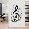 Poster PVC Sticker Living Room Wall Sticker Kids Removable Music Note Decoration Wallpaper Home Non-Toxic Wall. 
