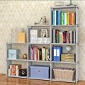 4 Layers Bookcase Bookshelf 9-Cubes Book Shelf , Book Rack For Home , Office Storage Shelf Plastic Storage Cabinet. 