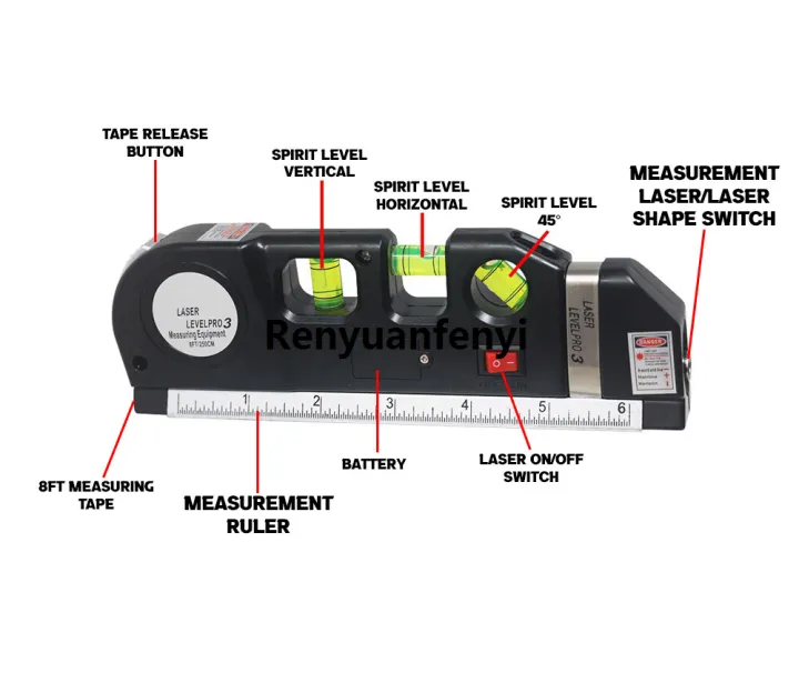 Renyuan%204%20IN%201%20FIXIT%20LEVEL%20PRO%203%20LASER%20LEVEL%20Multifunctional%20Measurement%20%E3%80%902025%20Version%E3%80%91%20Tools%20(Tape%20Measure,Laser,Spirit%20Level)%20Addon%20Tripod%20-%20Image%204