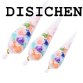 DISICHEN Profesional 50pcs/lot 3 Sizes Popcorn bags Cone Shaped Transparent Clear Candy Bags Christmas Birthday Party Supplies Bags Gift Packing Bags. 