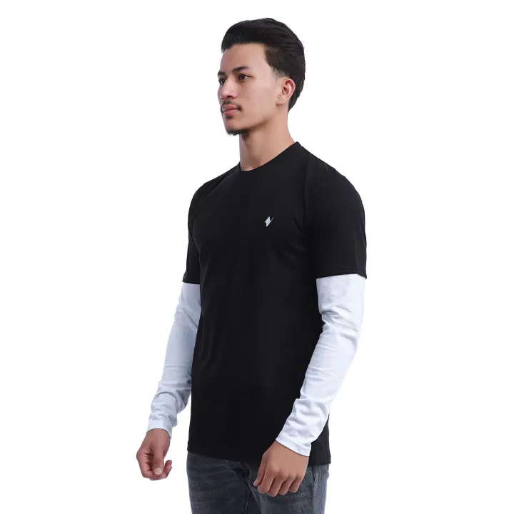 Black%20And%20White%20Color%20Premium%20Cotton%20Round%20Neck%20Full%20Sleeves%20T-shirt%20For%20Men%20-%20Image%205