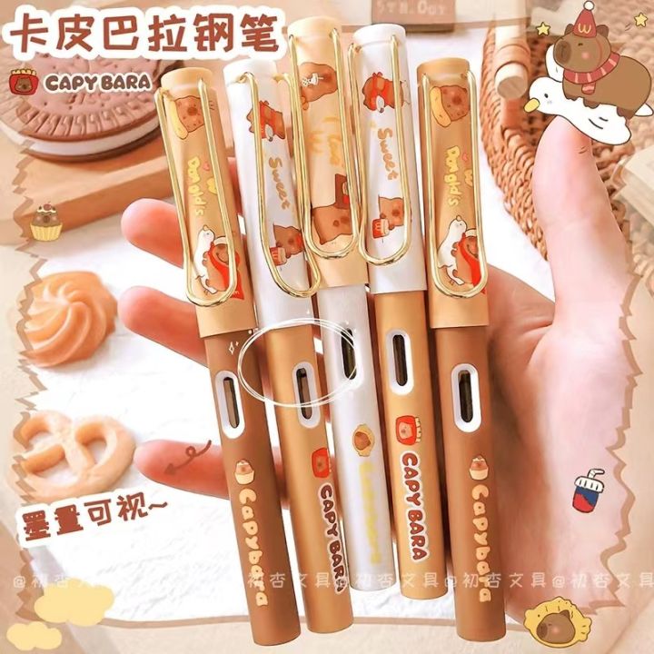 【Mega Sale】Kappi Barra Pen High Color Value Primary Students Special Grade Reachable Ink Sac Ink Absorbing Writing Pen