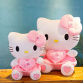 New KT Cat Plush Toy Heart-holding Angel KT Cat Rag Doll Pillow for Girls Doll Machine Doll. 