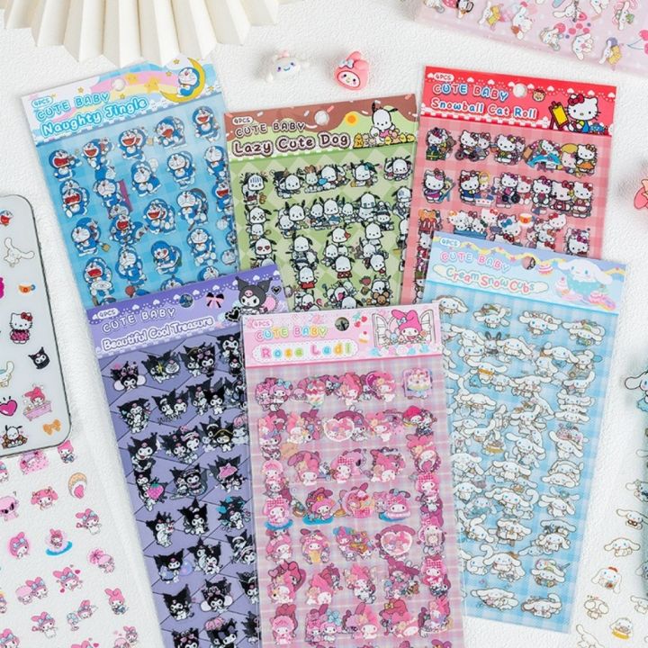 Kayonari Sticker 4PCS New Kawaii Kawaii Sanrio Sticker Sanrio Waterproof Manual Sticker ...