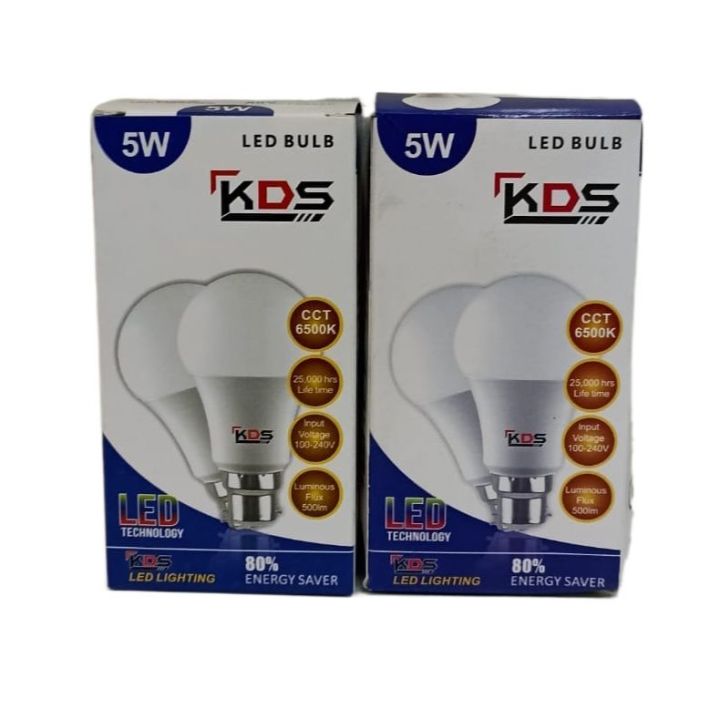 KDS LED Bulb 5 Watt-Pack of 2