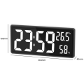JINMY 2X LED Digital Wall Clock, Large Digits Display,Indoor Temperature&Humidity,for Farmhouse, Home,Classroom,Office Green. 
