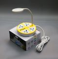 Table Lamp Socket 4 USB Ports with Auto-Id Identification 4 Power Socke - 2m Wired Length. 