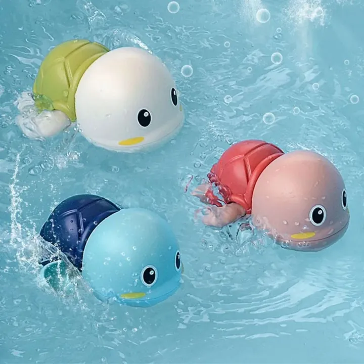 Water Button Toy Classic Water Playing Baby Bath Toys Water Chain Wind Up Swimming ...