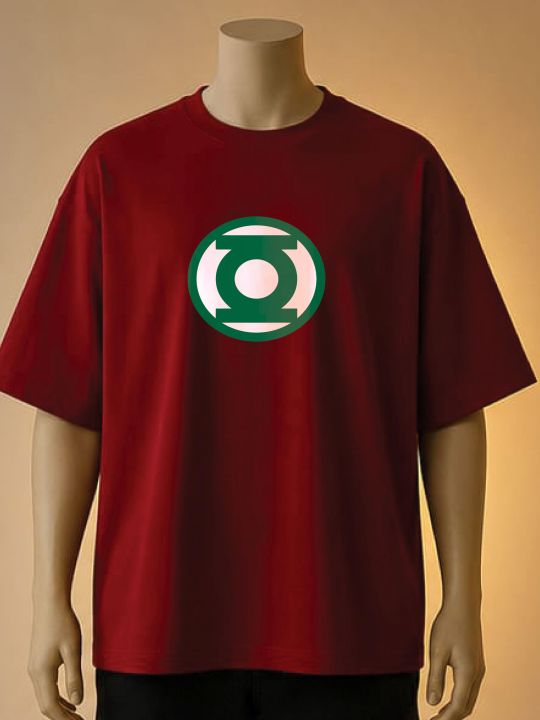 Green%20Lantern%20Logo%20Printed%20T-Shirt%20%20(Maroon,%20White,%20Cream,%20Black)%20-%20Image%202
