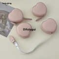 Difutagui Sutuiying 1pc, Household Clothing Tape Measure, Pink Heart Tape Measure, New Sales promotion Soft Leather Tape Measure For Cutting, Waist Measurement. 