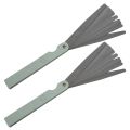NAMUNY 2X New 0.02 to 1mm 17 Blade Thickness Metric Filler Feeler Gauge Measure Tool. 