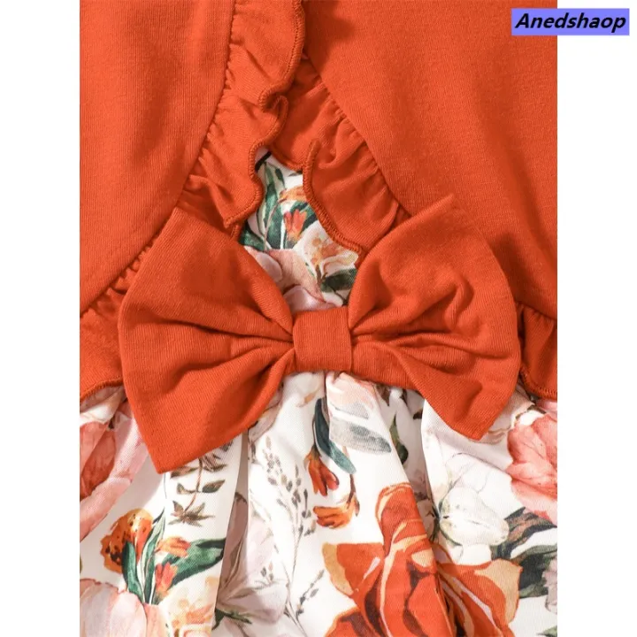 NEW%20Anedshaop%20Special%20Clothes%20for%20Kids%20Girl%201-6%20Years%202PCS%20Set%20Sling%20Floral%20Dress%20Solid%20Short%20Sleeves%20Overcoat%20Costume%20Summer%20Dress%20Girl%20Outfit%20-%20Image%205