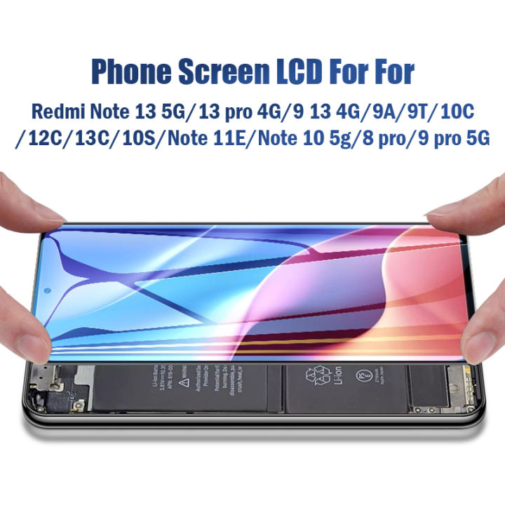 Phone Screen LCD Display For Xiaomi Redmi Note 13 5G 13 Pro 4G 9 13 4G 9A 9T 10C 12C 13C 10S Note 11E/Note 10 5g 8 Pro 9 Pro 5G Fugar