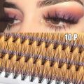 Eye Makeup Tool Russian Volume Individual Lashes Natural Soft C Curl Eyelashes Mink 10D Clusters Lashes Eye Extension. 
