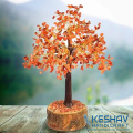 Stone Tree,Red Carnelian Crystal Tree – Handmade Gemstone Bonsai for Protection & Home Decor by Keshav Handicraft. 