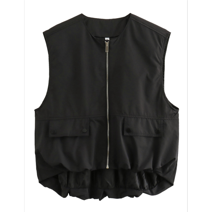Womens%20Casual%20Zip%20Up%20Vest%20White%20L%20-%20Image%202