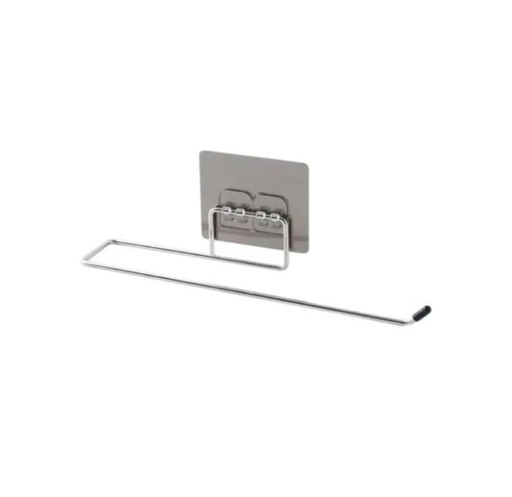 Stainless Steel Self Adhesive Napkin Ring Wall Mount Towel Hanging Holder with Magic Adhesive Pad