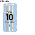 Jizetin for Realme 6 / Narzo Back Cover Transparent Football Star For Boys Soft Phone Case. 