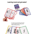 Music Flash Cards Colored Copper Plate Paper Piano Color Coded. 