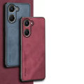 Vantime for vivo Y03 / Y03t / Y18 / Y18s / Y28s 4G 5G PU Leather Case Lens Cover Matte Slim Back Shockproof Casing. 