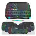 +Bluetooth dual mode 8-color backlit English air mouse mini wireless keyboard. 