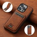 MengsanNew High Quality Leather Magnetic MagSafe 2 in 1 Card Holder Phone Case For iPhone 14 12 13 15 Pro Max SamsungS22 S23 Ultra Plus Detachable Cover. 