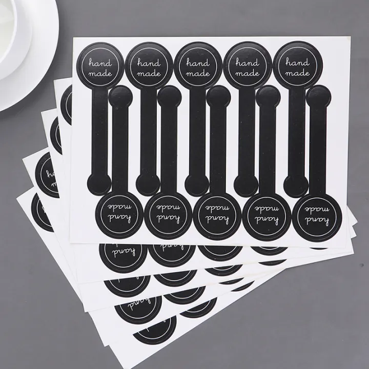 50Pcs%20"Hand%20Made"%20Black%20Sealing%20Sticker%20Packaging%20Sticker%20Label%20DIY%20Gift%20Sticker%20-%20Image%202