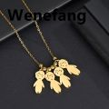 Wenefang Nextvance New Trend Boy Girl Kids Necklace Stainless steel Engraved Custom Name Date Beads Chain Pendant Family Jewelry Gift. 