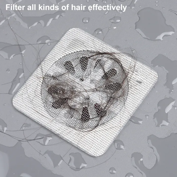 Trendiq%20Glue-free%20Drain%20Cover%20100pcs%20Hair%20Drain%20Stickers%20for%20Smooth%20Water%20Flow%20Shower%20Drain%20Cover%20with%20Fine%20Grid%20Filter%20for%20Sinks%20for%20Drains%20-%20Image%204
