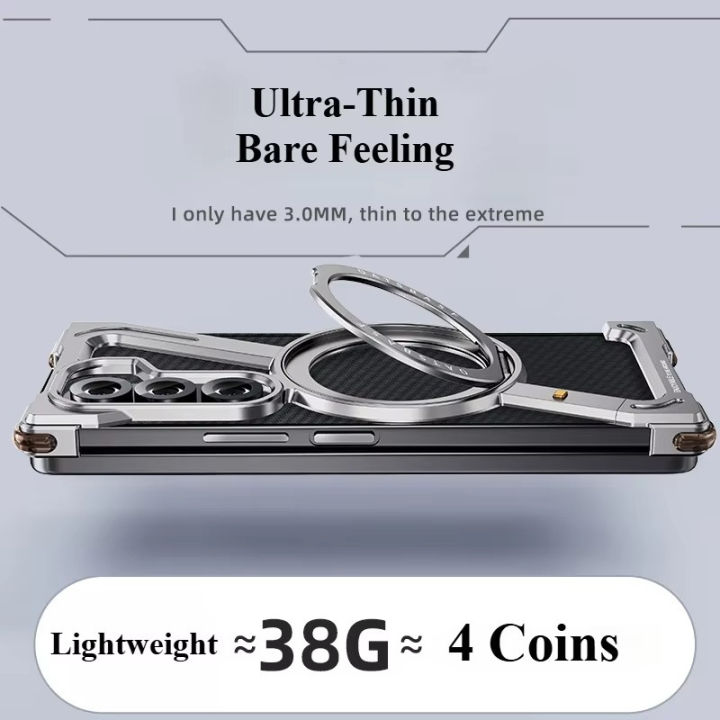 NEW%20Z%20Shape%20Aluminum%20Alloy%20Rimless%20Magnetic%20Phone%20Case%20For%20Samsung%20Galaxy%20Z%20Fold%205%20Z%20Fold%206%205G%20Metal%20Stand%20Magsafe%20Buffer%20Hard%20Cover%20-%20Image%203
