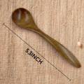 NAMUNY Small Wooden Spoons, 6 PCS 5.3 Inch Natural Soup Spoons Bamboo Wood Spoon for Eating, Handmade Condiments Mixing Serving. 