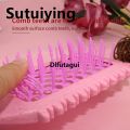 Difutagui New cutout mesh bounce comb Long handle hair comb Portable High Quality Massage comb Curl Define Styling comb Curl comb. 