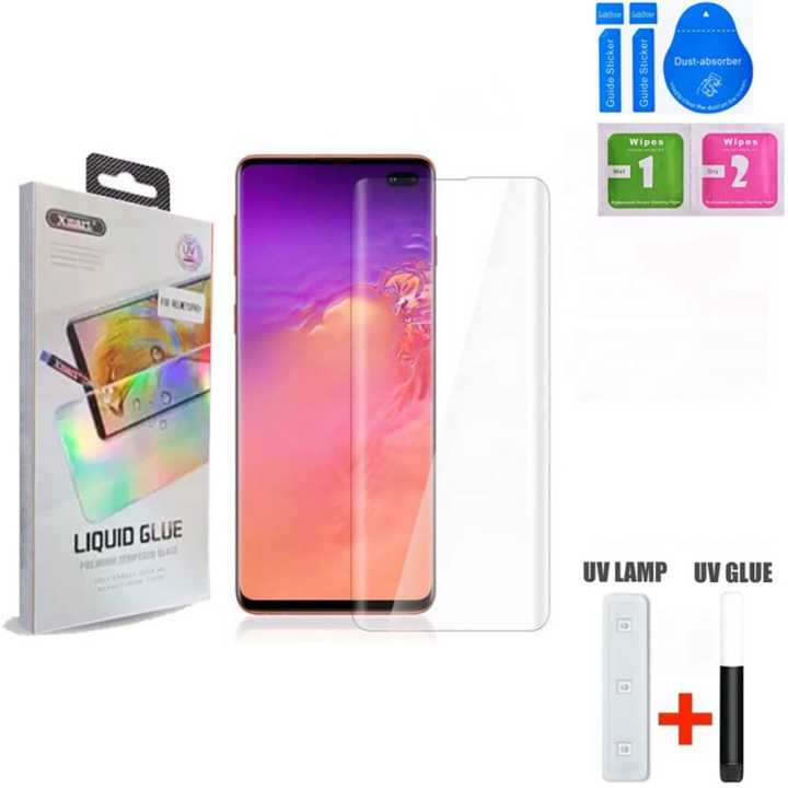 XMart%20Samsung%20Galaxy%20S10+%20/%20Samsung%20S10%20Plus%20UV%20Liquid%20Glue%20Original%20Tempered%20Glass%20Screen%20Protectors%20-%20Image%202