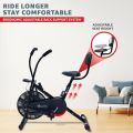 BODy GYM Dual Action Air Bike/Exercise Bike for Home |Gym Cycle for Workout With Adjustable Cushioned Seat | Non-Slip Pedals | Moving Handles Black Gym Bike, Max user weight 120 KG. 