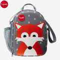3 Sprouts Insulated Lunch Bag for Kids - Reusable Tote with Shoulder Strap, Handle and Pockets,Fox. 