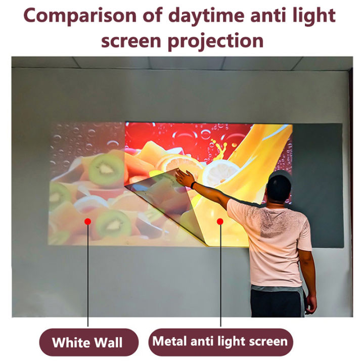 Portable Projector Screen 60/72/80/92/100/120 Inch 16:9 Anti-Light Projection Reflective Cloth For Home Cinema Outdoor Office Gonghpng