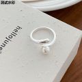 Bao Pearl Ancient Wedding Luxury Pearl Finger Ladies Wedding 2025新品，Jinnikaiji Complex 925 Sterling Silver Simple Overlap Pearl Ring Treasure. 