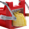 NAMUNY Stainless Steel French Fry Cutter Potato Vegetable Cutters 2 Blades, Red. 