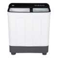 Haier 7 Kg Semi Automatic Top Loading Washing Machine HTW70-178BK (Toughened Glass, Black). 