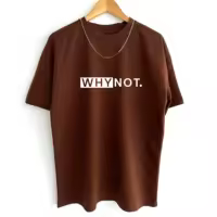 Fargo
Unisex Why Not Black Oversize Crew Neck Printed T-shirt
For Men