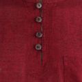 Red Solid Buttoned Cotton Kurta Shirt For Men. 