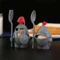 Boiled Egg Cup Holder with A Spoon Fork Included - Knight Design - Kitchen Utensil Decor,Order of the Knights Easy Install Easy to Use. 