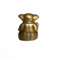 Golden Metal Ganesh Statue Small Fat (4x4)cm. 