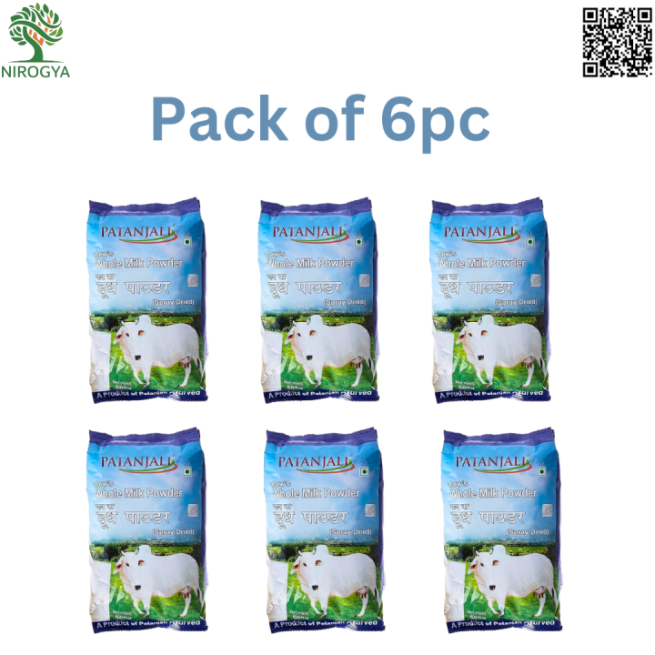 Patanjali Cow's Whole Milk Powder 500grm Pack of 6pc